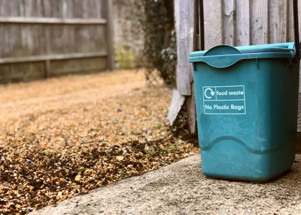composting bin in the garden