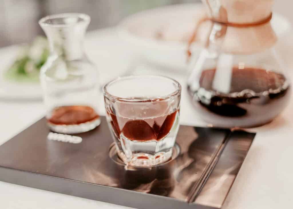 chemex coffee in a glass