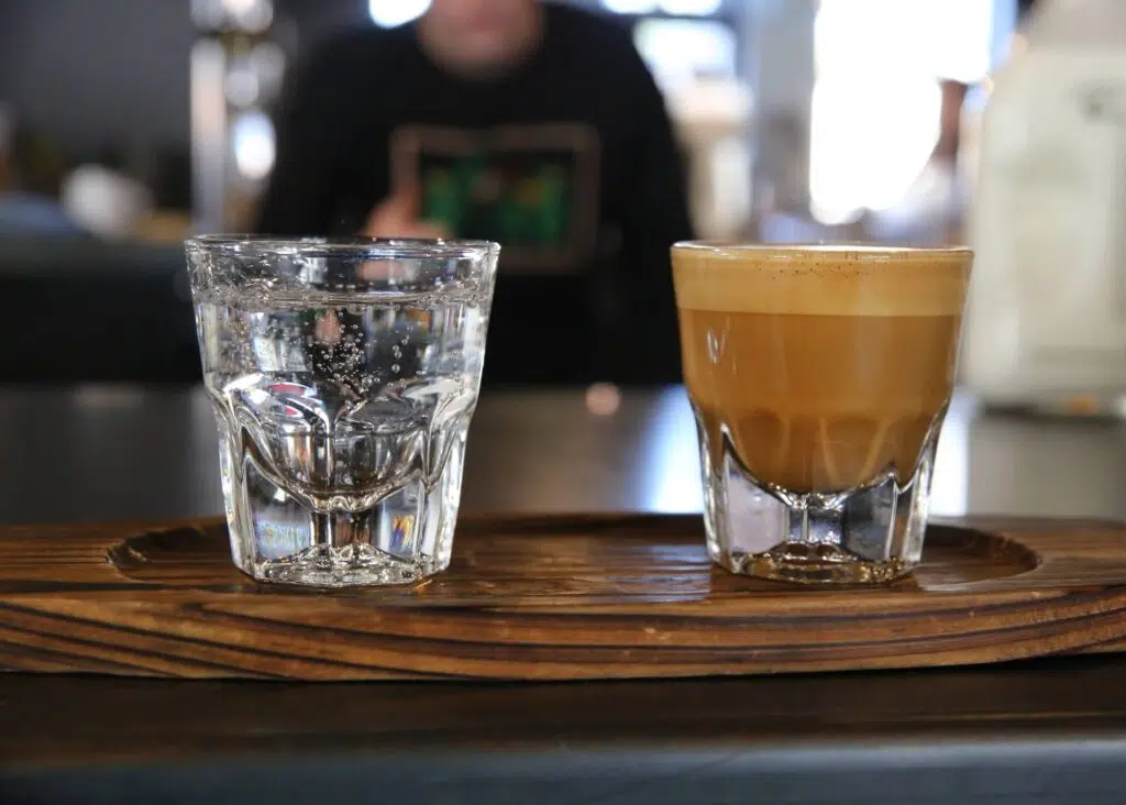 gibraltar coffee in libbey rock glass