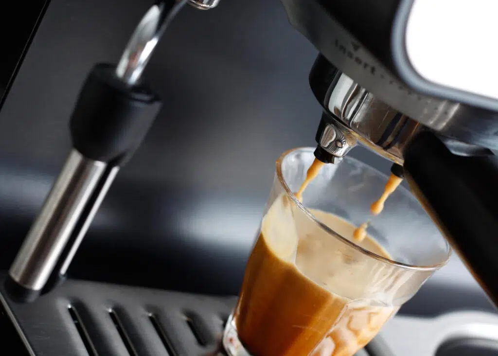 espresso machine making coffee