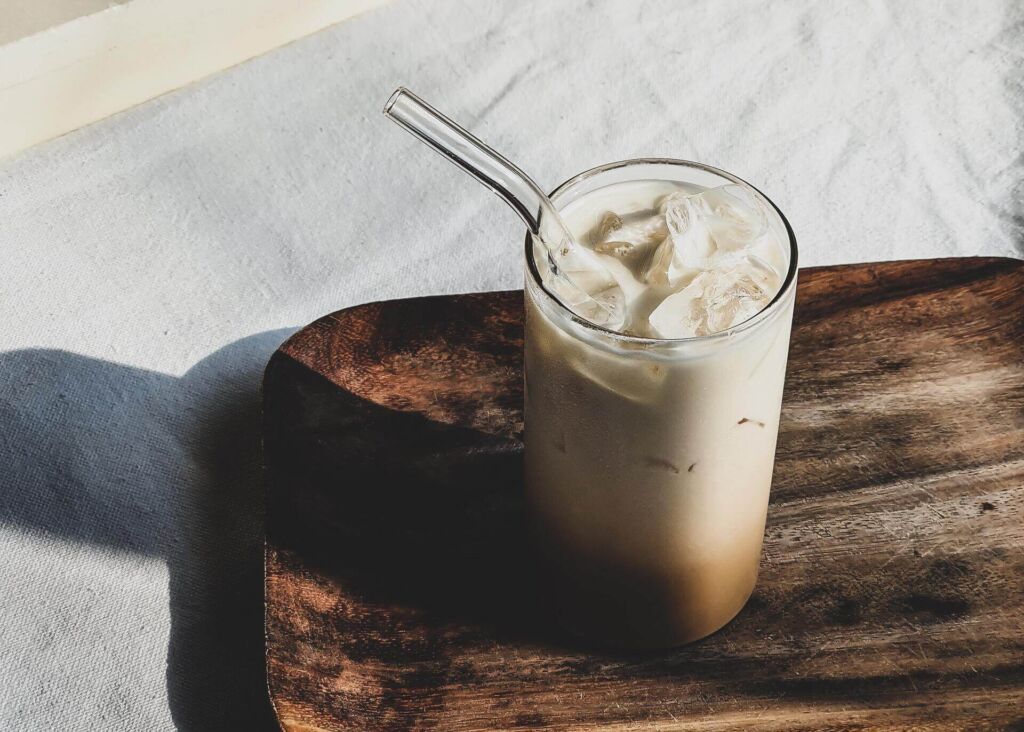 iced latte in glass
