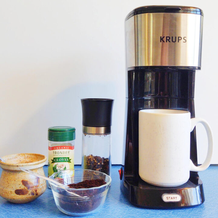making cafe touba with drip coffee maker