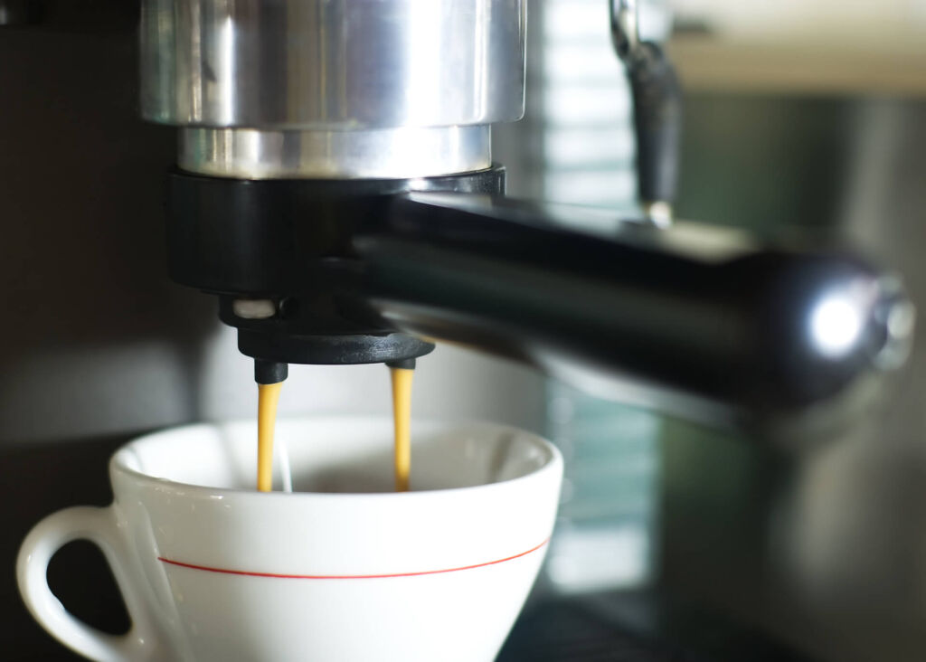 making espresso coffee at home