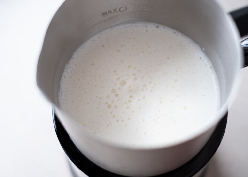 frothing oat milk