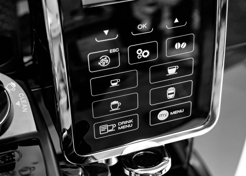 automatic espresso machine control panel