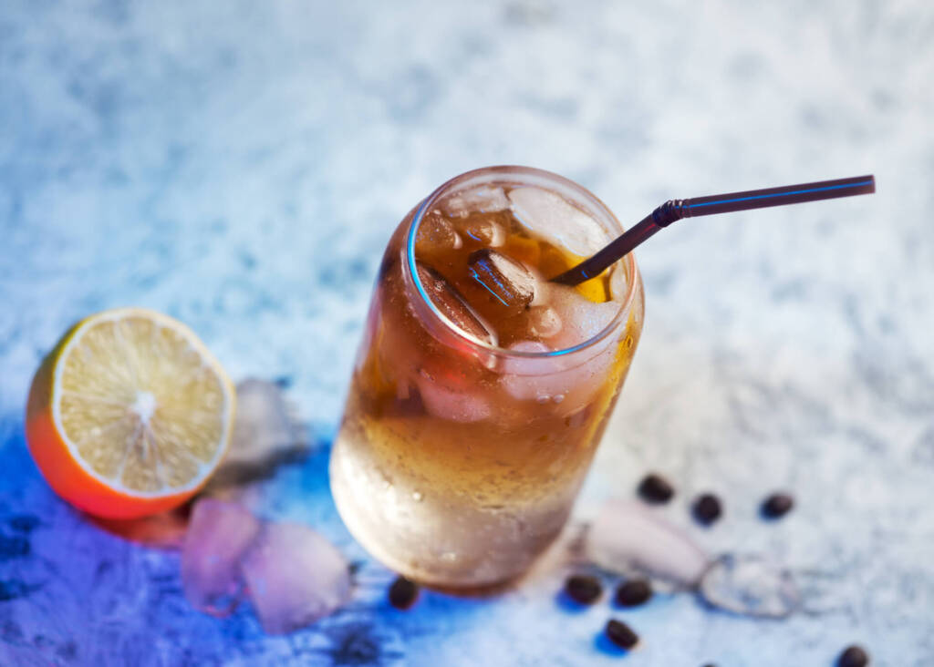 cold brew with sparkling water